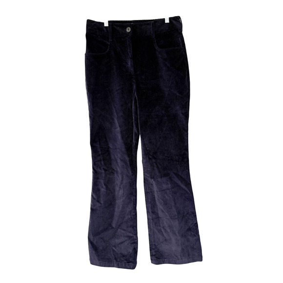NWT! Babaton Aritzia 8 Joey Corduroy Pants Navy Blue High Rise Flare Leg Ribbed - Picture 5 of 6